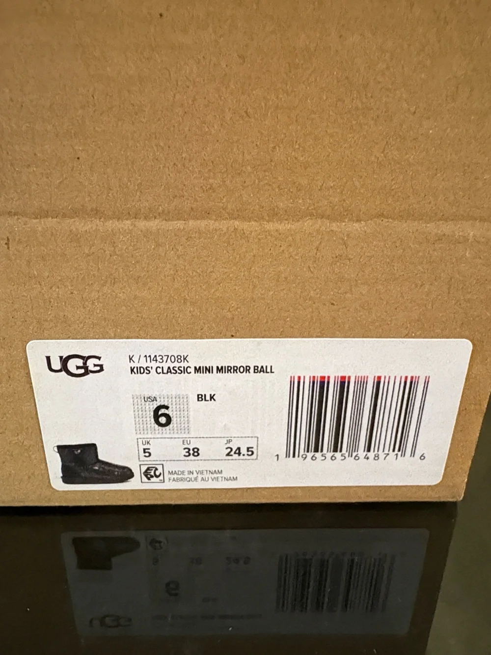 UGG Black Classic Mini sequin Boots for Women or Kids'